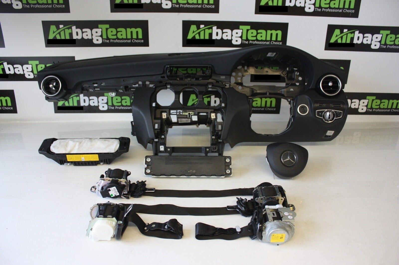 Mercedes-C-Class-W205-Airbag-Kit-Dashboard-Driver-Passenger-Knee-Seatbelts-ECU-256115980922