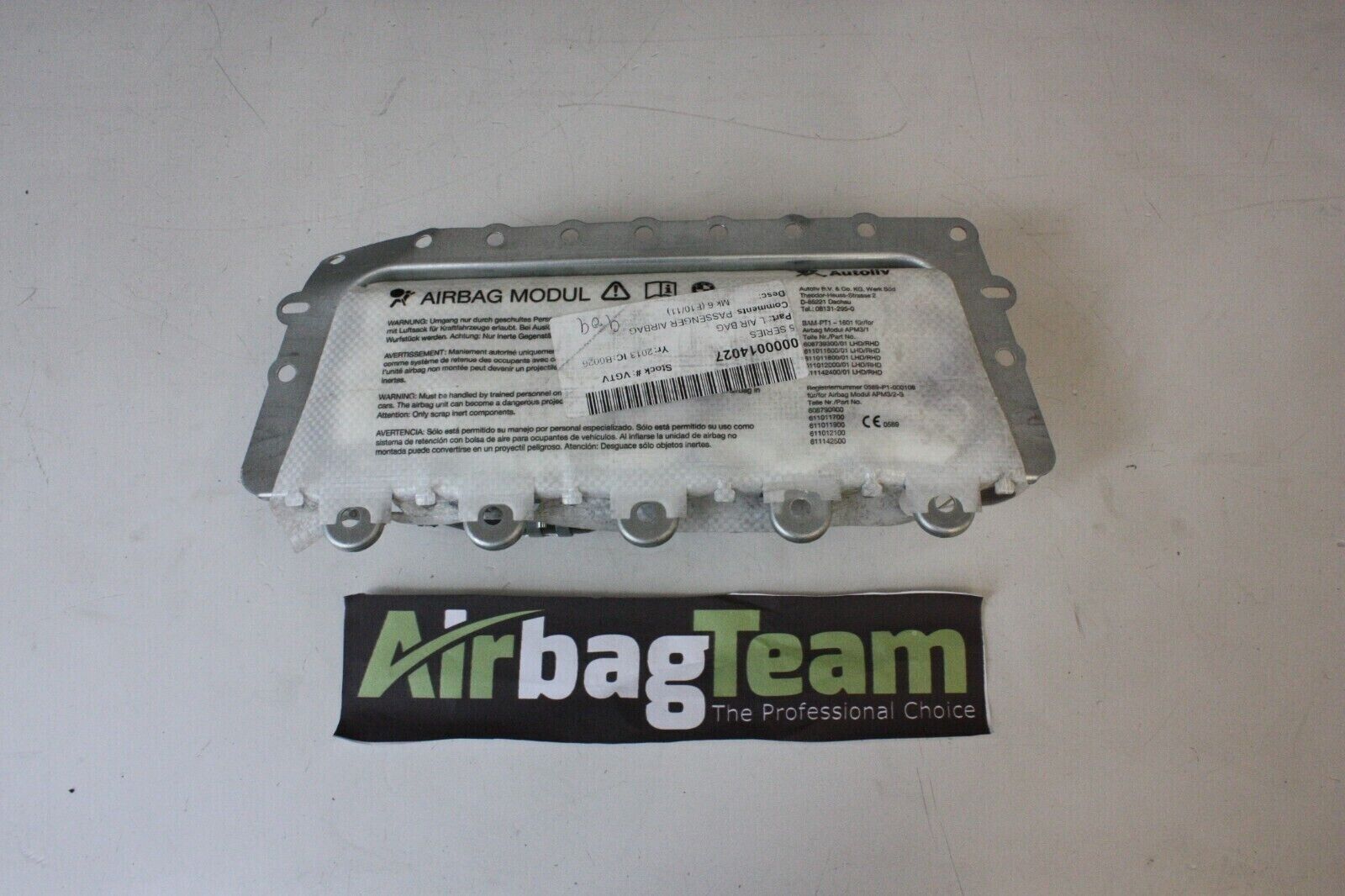 BMW-5-Series-F10-2011-2015-NSF-Nearside-Passenger-Front-Airbag-255863097303