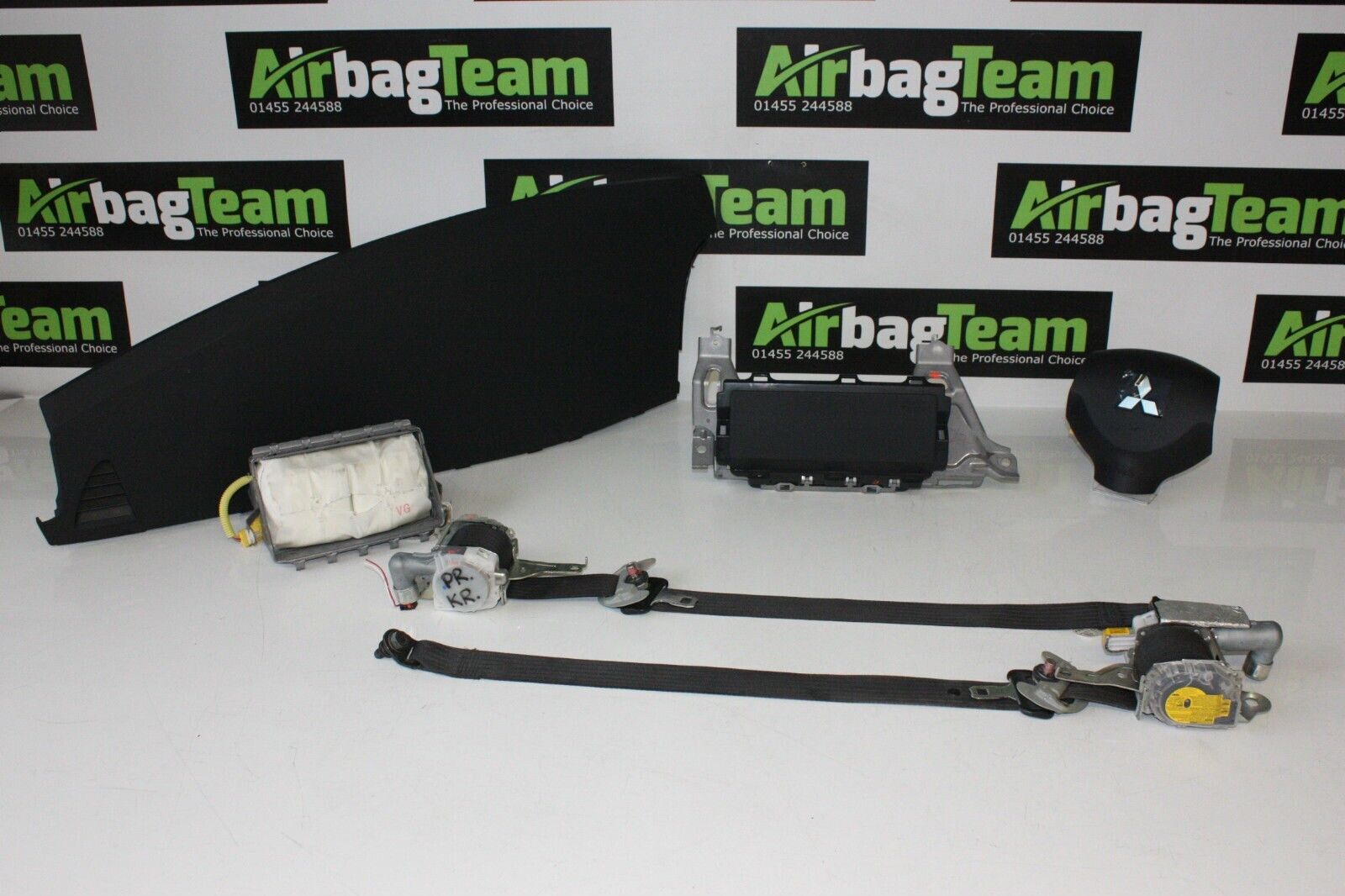 Mitsubishi-Lancer-Evolution-X-08-11-Airbag-Kit-Pod-Driver-Passenger-Seatbelt-255713159587