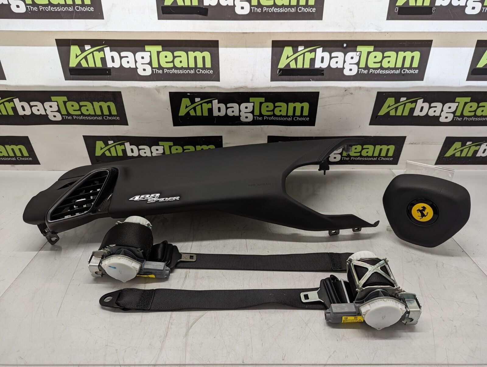 Ferrari-488-Spider-2015-2019-Airbag-Kit-Driver-Passenger-Seatbelt-Dash-Panel-255735720119